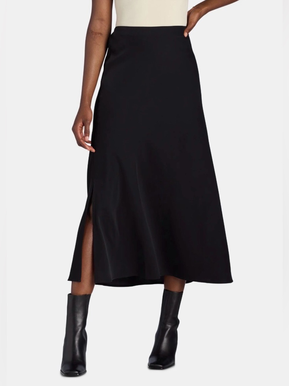 Satin Maxi Slip skirt - Picture 2 of 6